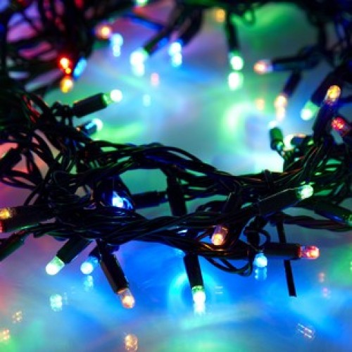 75M 700 LED Christmas Fairy Lights - Multi Colour (Green Cable)